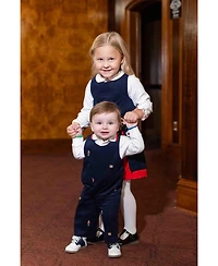 Florence Eiseman Baby Boys Corduroy Longall with Allover Embroidery