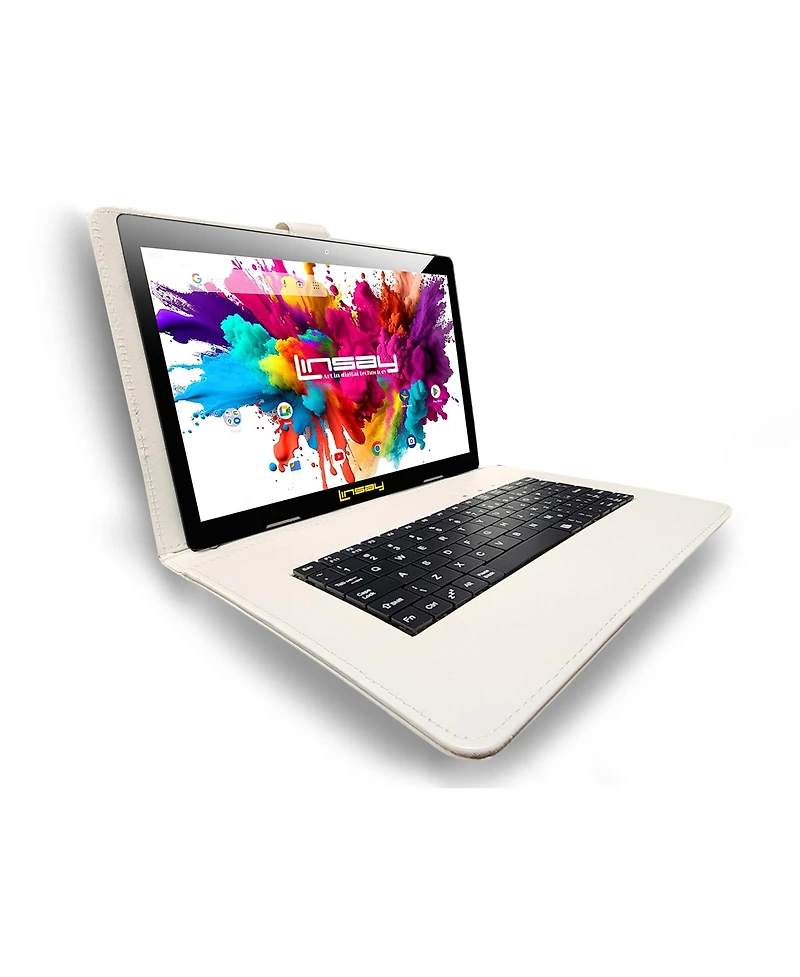 Linsay 10.1 Octa-Core Tablet 4GB Ram 128GB Storage Android 15 Premium Business Bundle with "oracle" Keyboard case, Briefcase and Pen stylus