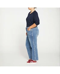 Universal Standard Womens Plus Elliot Mid Rise Tuxedo Stripe Jeans