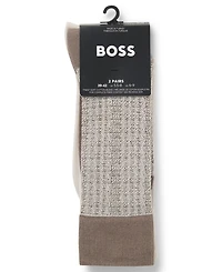 Hugo Boss Men's 2-Pack Mini Pattern Soft Socks