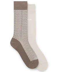 Hugo Boss Men's 2-Pack Mini Pattern Soft Socks
