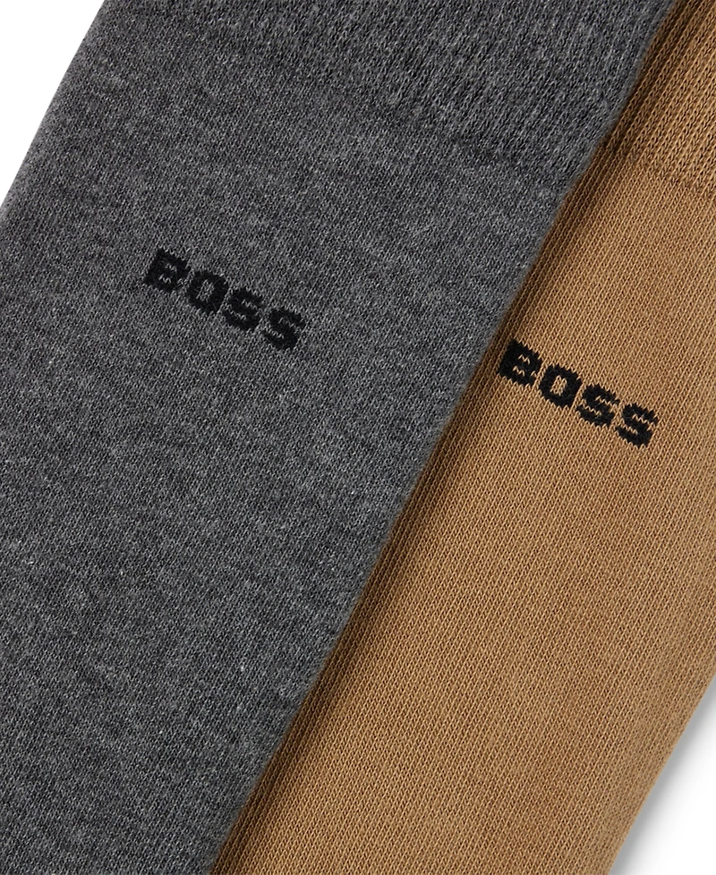 Boss by Hugo Boss Men's Low-Cut Crew Socks, 2-Pack