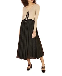 Yumi Women's Metallic Rib Knit Bolero