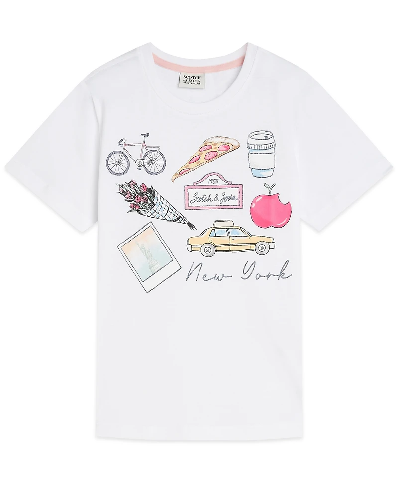 Scotch & Soda Girls 7-16 New York Graphic Print T-Shirt