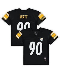 Outerstuff Preschool T.j. Watt Black Pittsburgh Steelers Replica Player Jersey