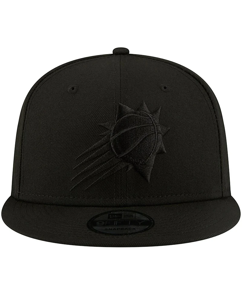 New Era Men's Phoenix Suns Black On Black 9FIFTY Snapback Hat