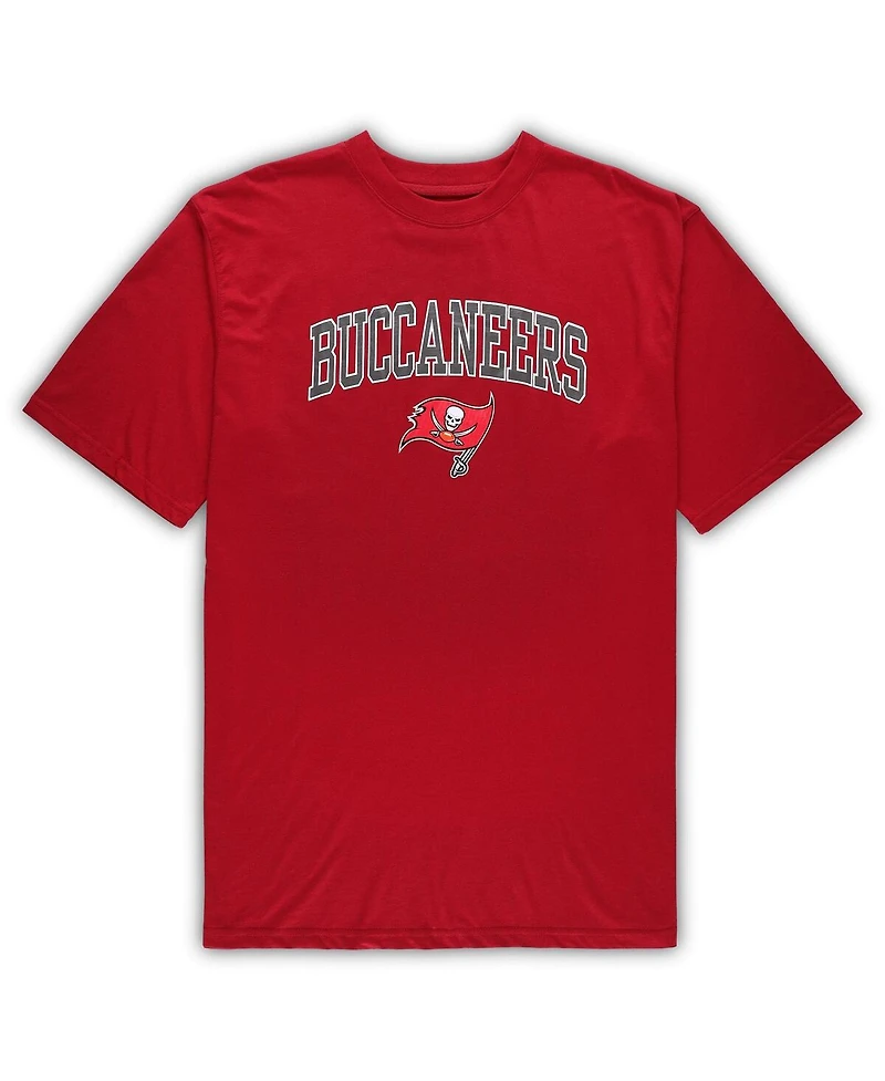 Concepts Sport Men's 2-Piece Red/Heathered Gray Tampa Bay Buccaneers Big Tall Top and Pants Sleep Set