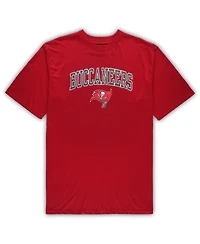 Concepts Sport Men's 2-Piece Red/Heathered Gray Tampa Bay Buccaneers Big Tall Top and Pants Sleep Set