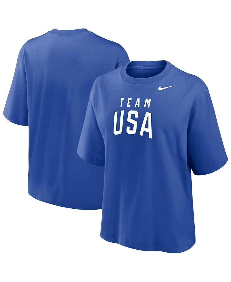 Nike Women's Royal Team Usa Boxy T-Shirt