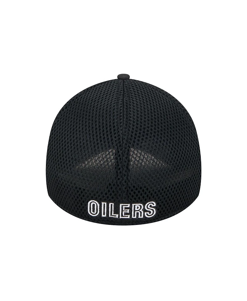 New Era Men's Black Houston Oilers Main Neo 39THIRTY Flex Hat