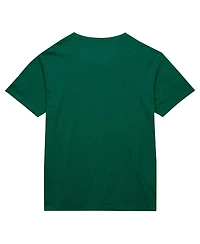 Mitchell & Ness Men's Green Milwaukee Bucks Hardwood Classics Felt Applique Slub T-Shirt