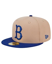 New Era Men's Khaki Brooklyn Dodgers 59FIFTY Fitted Hat