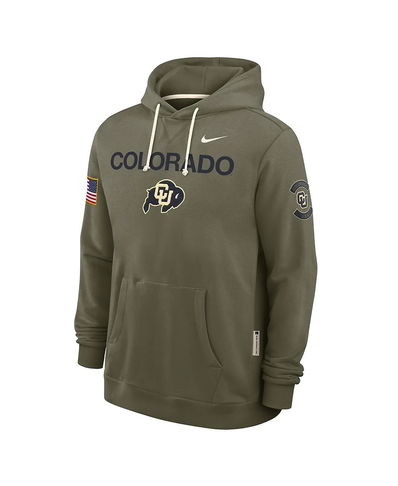 Nike Men's Olive Colorado Buffaloes 2025 Military Appreciation Dri-fit Hoodie
