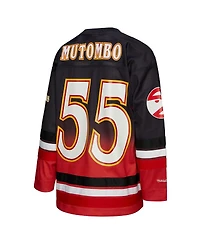 Mitchell & Ness Men's and Women's Dikembe Mutombo Red Atlanta Hawks Maxxed Out Fashion Hockey Jersey