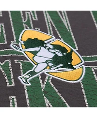 Mitchell & Ness Men's Black Green Bay Packers Downtown Crew Vintage Logo Sweatshirt