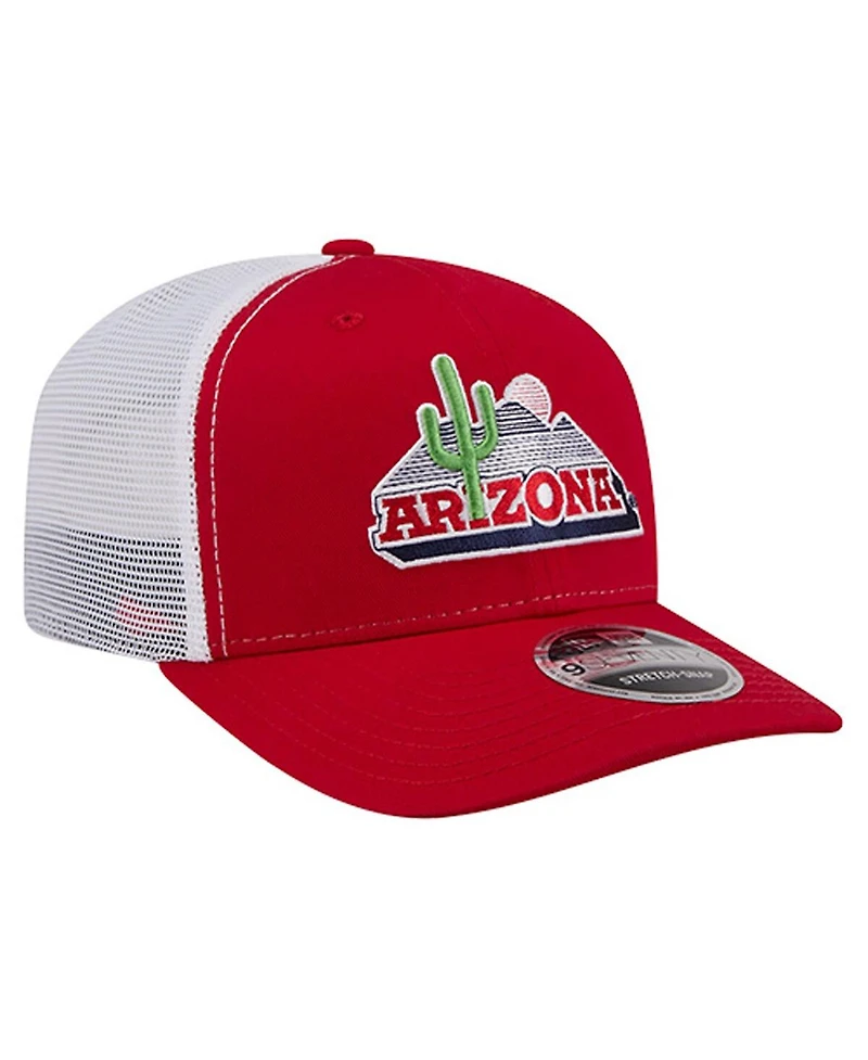 New Era Men's Red/White Arizona Wildcats Team 9SEVENTY Coolera Trucker Adjustable Hat