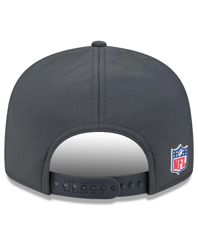 New Era Men's Charcoal Los Angeles Chargers 2025 Sideline Cold Weather Split Panel 9FIFTY Snapback Hat
