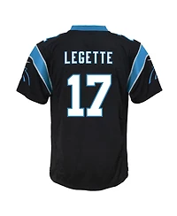 Nike Big Boys and Girls Xavier Legette Black Carolina Panthers Team Game Jersey