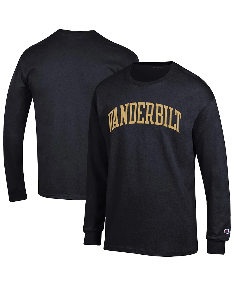 Champion Men's Black Vanderbilt Commodores Basic Arch Long Sleeve T-Shirt