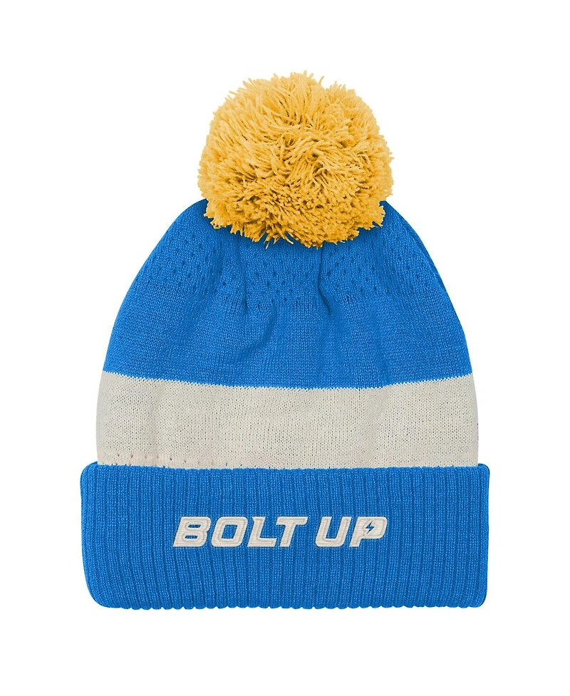 Outerstuff Big Boys and Girls Powder Blue Los Angeles Chargers Modern Fan Cuffed Knit with Pom Hat