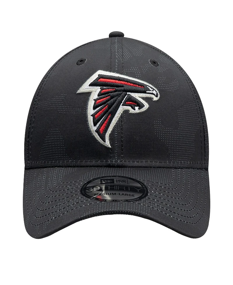 New Era Men's Black Atlanta Falcons Tonal Camo 39THIRTY Stretch Fit Hat