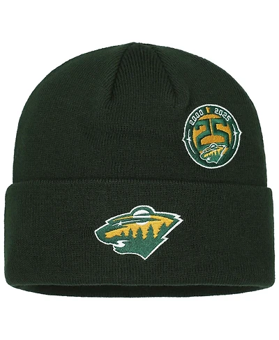 Mitchell & Ness Men's Green Minnesota Wild 25th Anniversary Cuffed Knit Hat