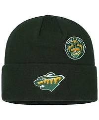 Mitchell & Ness Men's Green Minnesota Wild 25th Anniversary Cuffed Knit Hat