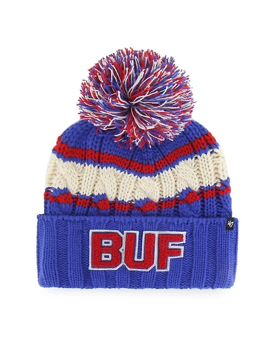 '47 Brand Women's Royal Buffalo Bills Emma Cuffed Knit with Pom Hat