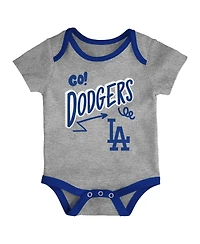 Outerstuff Baby Boys and Girls 3-Pack Los Angeles Dodgers All Day Play Bodysuit Set