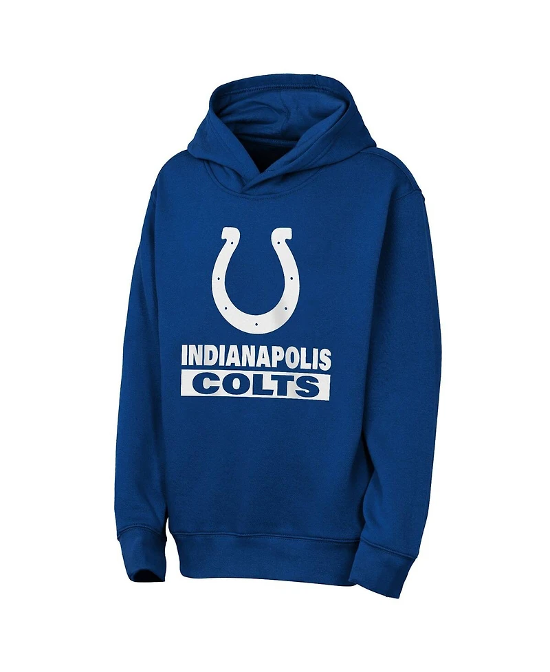 Outerstuff Big Boys and Girls Royal Indianapolis Colts Back to Basics Hoodie