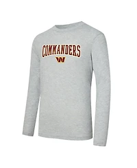 Concepts Sport Men's 2-Piece Burgundy/Gray Washington Commanders Regulate Long Sleeve T-Shirt and Plaid Pant Set