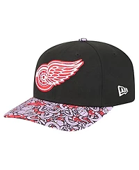 New Era Men's Black Detroit Red Wings Mascot Visor 9SEVENTY Adjustable Hat