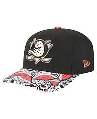 New Era Men's Black Anaheim Ducks Mascot Visor 9SEVENTY Adjustable Hat