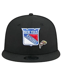 New Era Big Boys and Girls Black New York Rangers 9FIFTY Snapback Hat