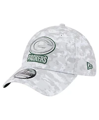 New Era Men's White Green Bay Packers 2025 Salute to Service Digital Camo Fan Pack 39THIRTY Flex Hat