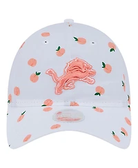 New Era Women's White Detroit Lions Fruit Pattern 9TWENTY Adjustable Hat