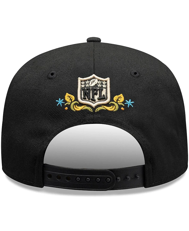 New Era Men's Black Miami Dolphins Hasta La Muerte 9SEVENTY Adjustable Hat