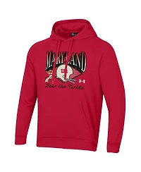 Under Armour Men's Red Maryland Terrapins Vintage Collection Rival Hoodie