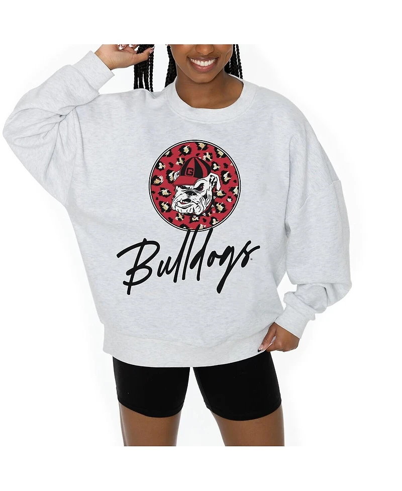 Gameday Couture Women's Ash Georgia Bulldogs Premium Fleece Pullover Sweatshirt