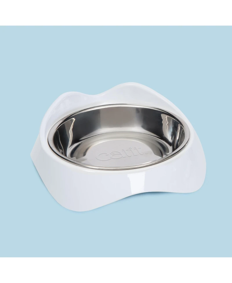 Catit Pixi Dish White w/extra bowl