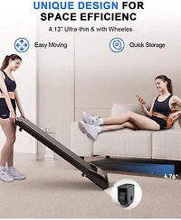 DeerRun Walking Pad Mini 80cm belt Under Desk Treadmill ,2 in 1 Portable Treadmill for Home/Office/Exercise