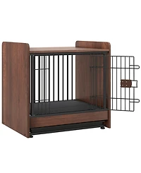 Sugift Dog Crate Indoor Dog Cage with Removable Tray and Lockable Door