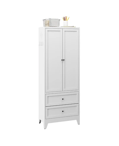 Casainc 72" Pantry Cabinet with 2 Drawers, Freestanding Storage with Adjustable Shelves for Kitchen, Pantry, Dining