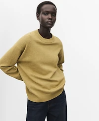 Mango Women's Ribbed Trim Oversized Sweater
