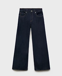 Mango Women's Low-Rise Wide-Leg Jeans