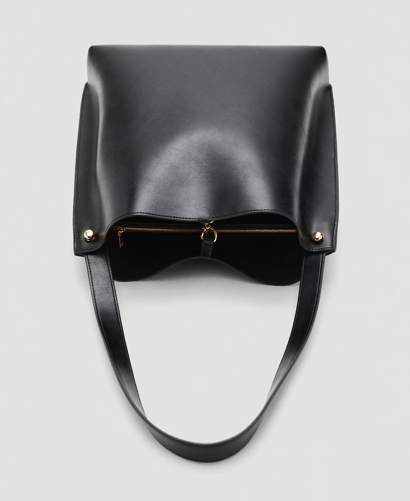 Mango Women's Metal Details Bucket Bag