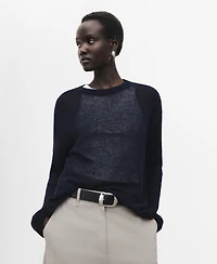 Mango Women's Semitransparent Knitted Sweater