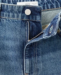 Mango Women's Wide-Leg Studded Jeans