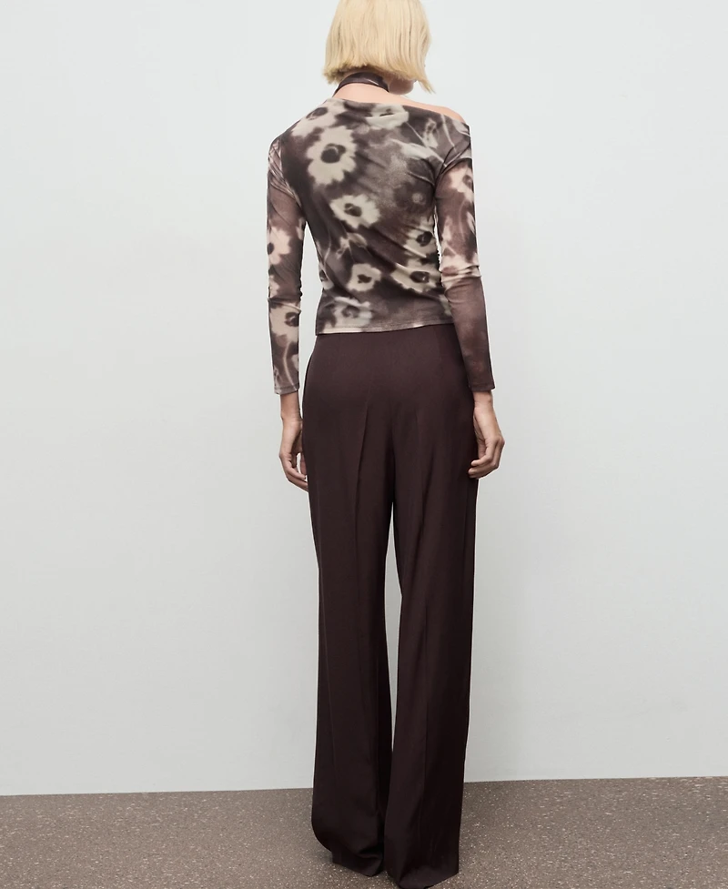 Mango Women's Floral Scarf T-Shirt