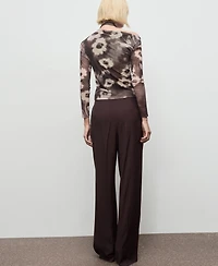 Mango Women's Floral Scarf T-Shirt